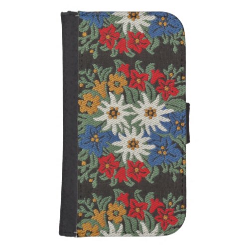 Edelweiss Swiss Alpine Flower Wallet Phone Case For Samsung Galaxy S4