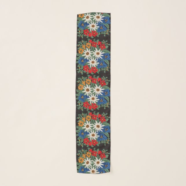 Edelweiss Swiss Alpine Flower Scarf (Front)