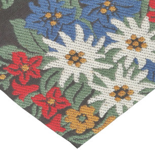 Edelweiss Swiss Alpine Flower Short Table Runner