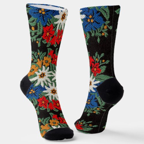 Edelweiss Swiss Alpine Flower  Socks