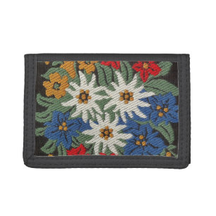 Edelweiss Swiss Alpine Flower Trifold Wallet