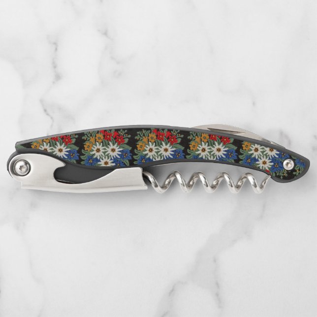 Edelweiss Swiss Alpine Flower Waiter's Corkscrew (Front)