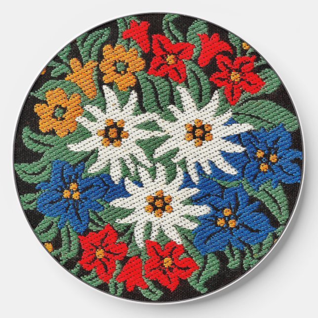 Edelweiss Swiss Alpine Flower  Wireless Charger (Front)
