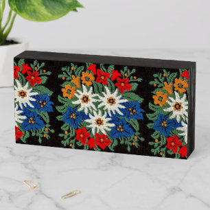 Edelweiss Swiss Alpine Flower Wooden Box Sign