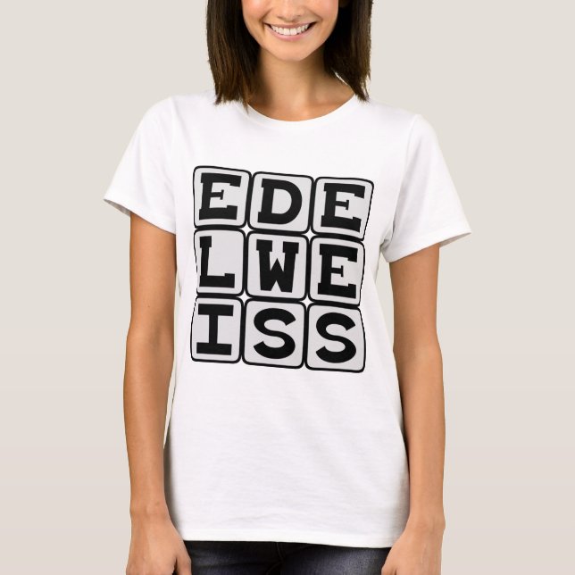 Edelweiss, White Flower T-Shirt (Front)