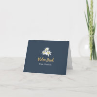 Edelweiss Wildflower Cute Navy Blue Bridal Shower