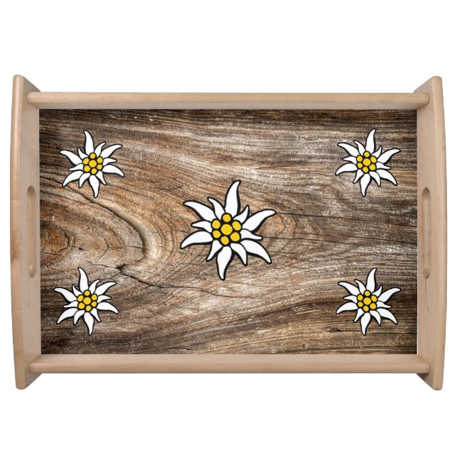 Edelweiss Wood Large Serving Tray (Front)