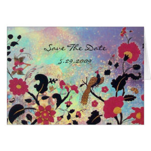 EDEN ,ELEGANT BLUE RED BLACK WHITE FLOWERS ,BIRDS CARDS