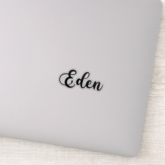 Eden Name - Handwritten Calligraphy Sticker (Detail)