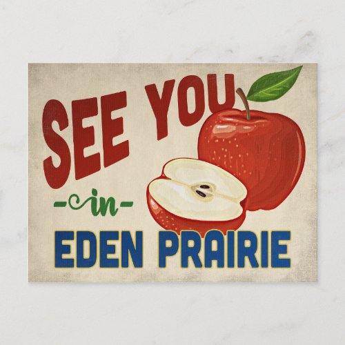 Eden Prairie Minnesota Apple _ Vintage Travel Postcard