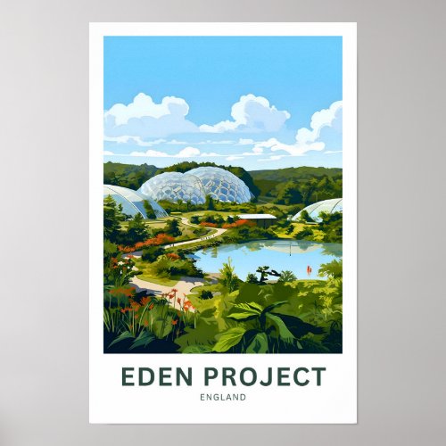 Eden Project England Travel Print