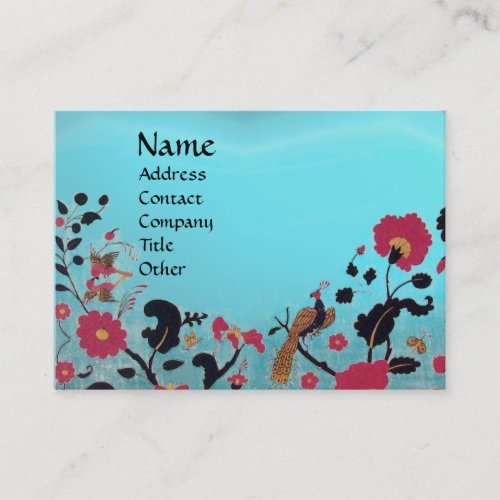 EDEN  WHIMSICAL GARDEN blue aquamarine Business Card