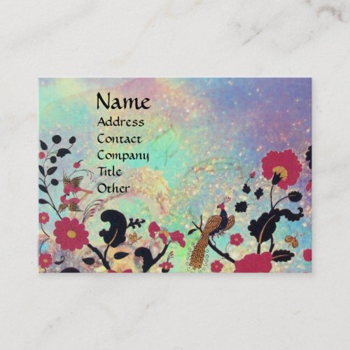 EDEN  WHIMSICAL GARDEN IN GOLD SPARKLES BUSINESS CARD