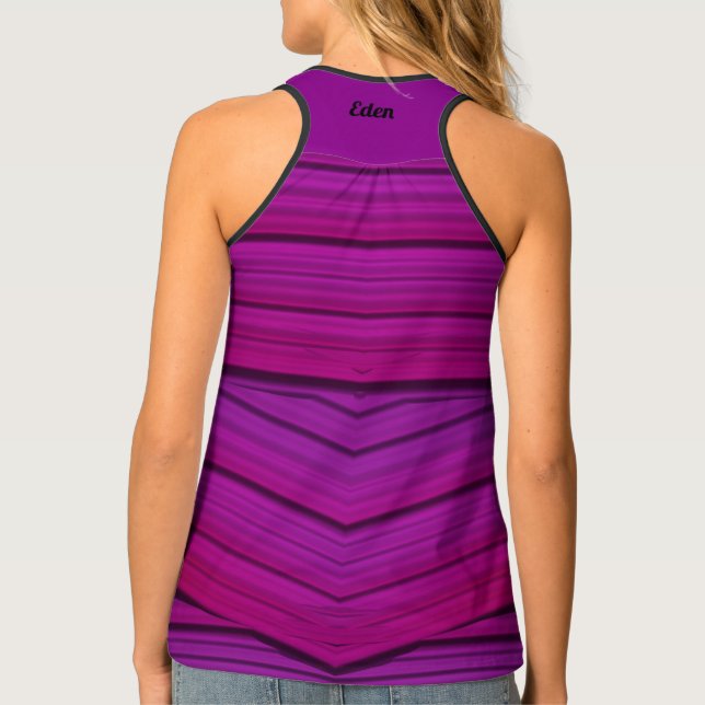 EDEN ~ Women's Tank Top Shades Pink Purple Black  (Back)