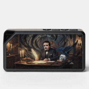 Edgar A. Poe Composing The Raven In Gothic Dreams Bluetooth Speaker