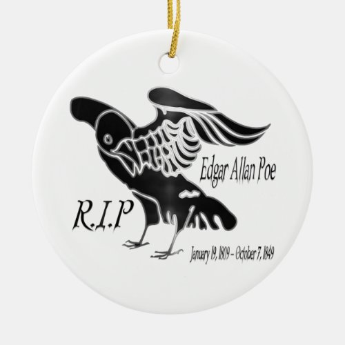Edgar Alan Poe The Raven Ceramic Ornament