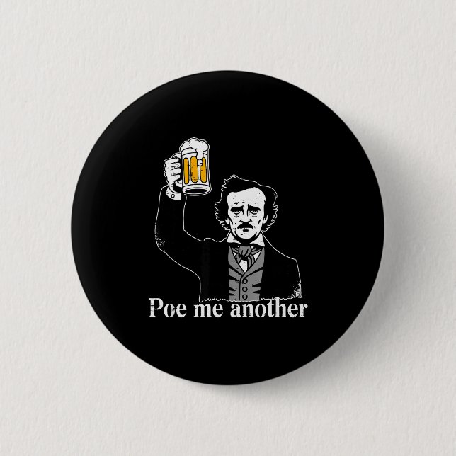 Edgar Allan E Me Another Raven Nevermore Gothic Gi Button (Front)
