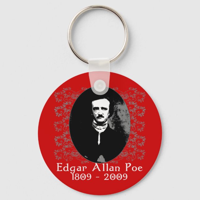Edgar Allan Poe 1809-2009 Anniversary T shirt Keychain (Front)