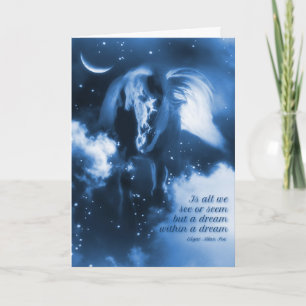 Edgar Allan Poe A Dream Within A Dream With Horse Card