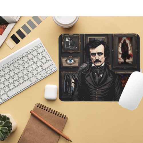 Edgar Allan Poe and his stories Mouse Pad