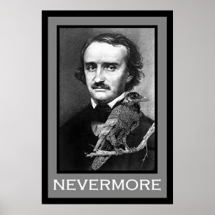 Edgar Allan Poe and Raven Poster