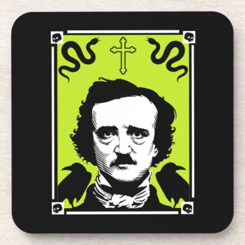 Edgar Allan Poe Anniversary January 19     Beverage Coaster