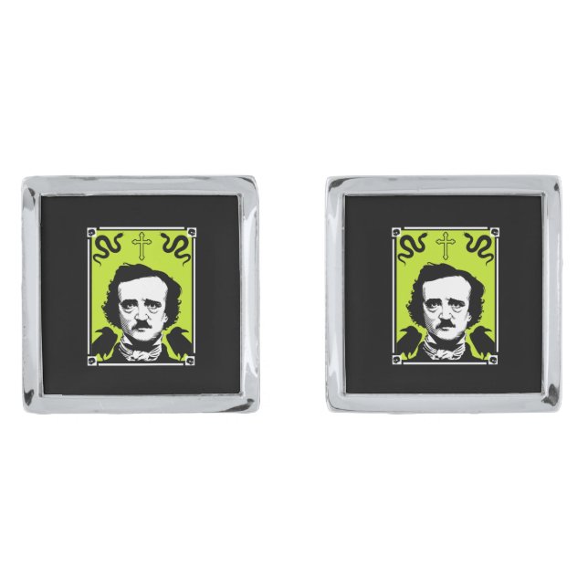 Edgar Allan Poe Anniversary January 19     Cufflinks (Front)