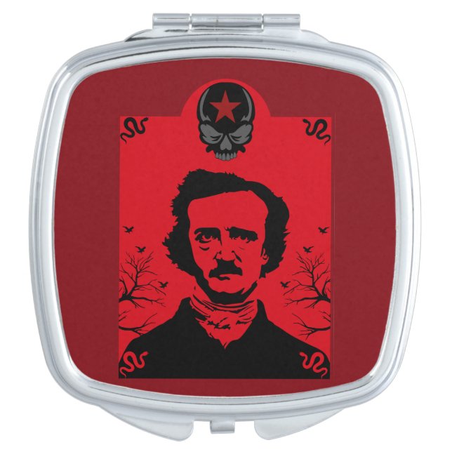 Edgar Allan Poe Art Gift Compact Mirror (Front)