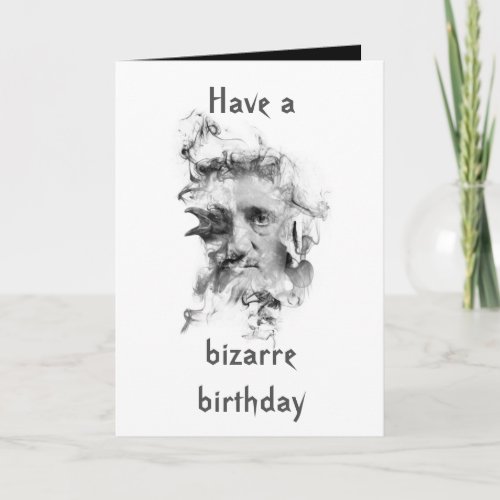 Edgar Allan Poe Birthday Card bright cover