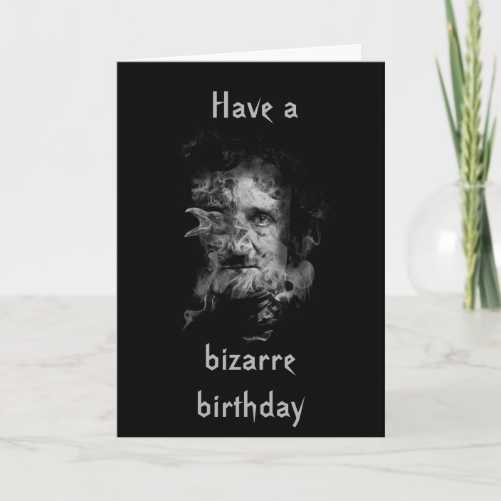 Edgar Allan Poe Birthday Card (dark cover) | Zazzle.com