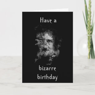 Edgar Allan Poe Birthday Card (dark cover)