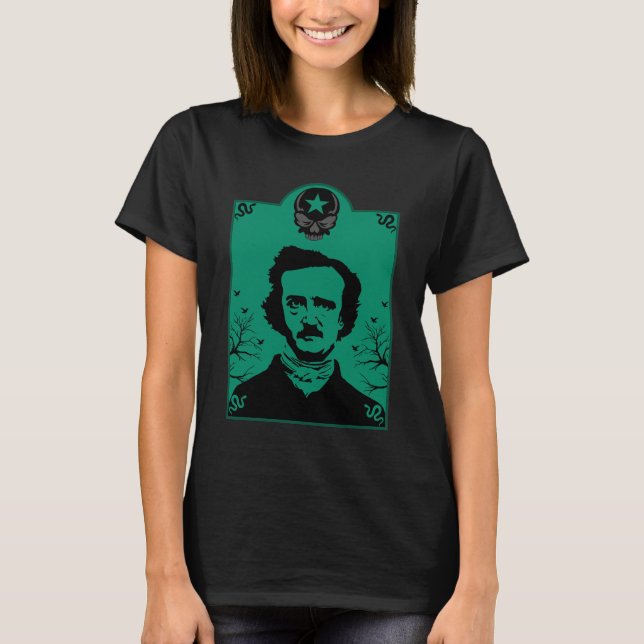 Edgar Allan Poe Black Raven T-Shirt (Front)
