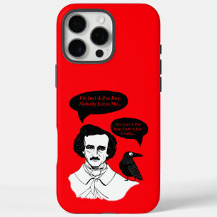 Edgar Allan Poe Boy and Raven iPhone 16 Pro Max Case
