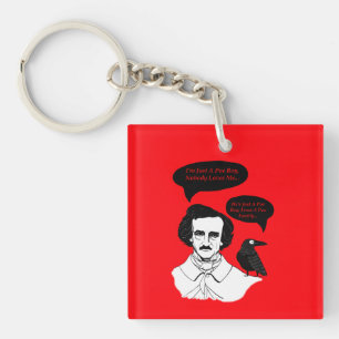 Edgar Allan Poe Boy and Raven Keychain