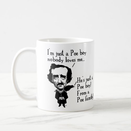 Edgar Allan Poe Boy Funny Mug or Travel Mug