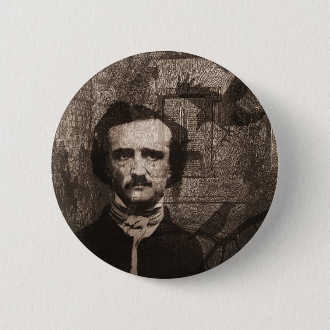 Edgar Allan Poe Button (Front)