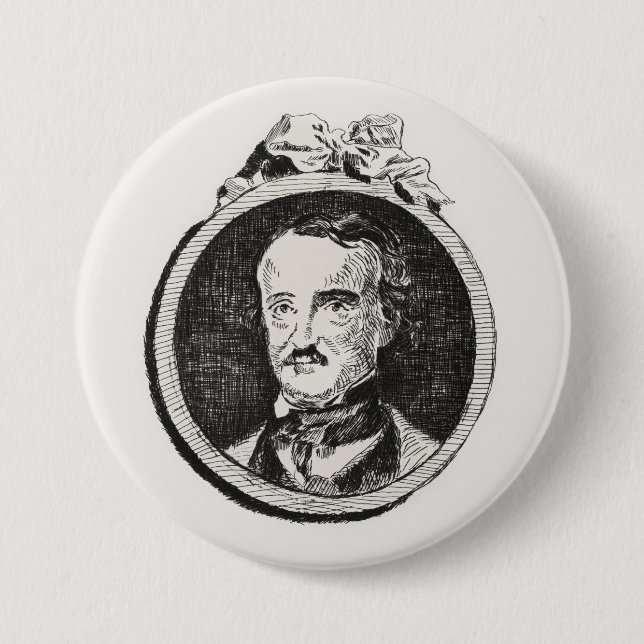 Edgar Allan Poe Button (Front)