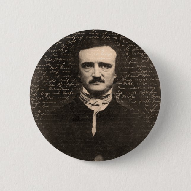 Edgar Allan Poe Button (Front)