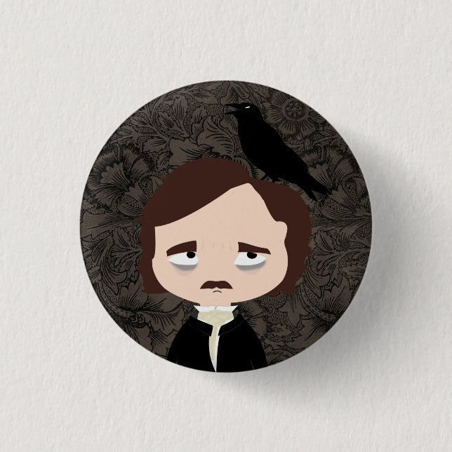 Edgar Allan Poe Button (Front)