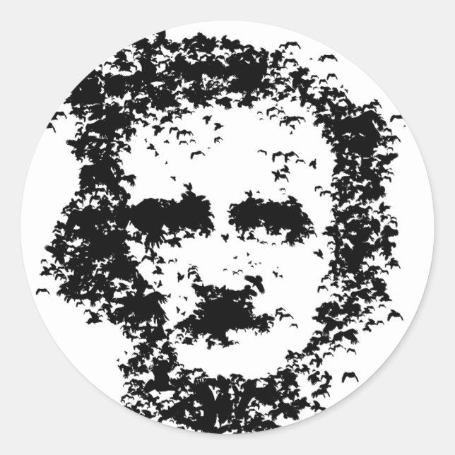 Edgar Allan Poe Classic Round Sticker (Front)