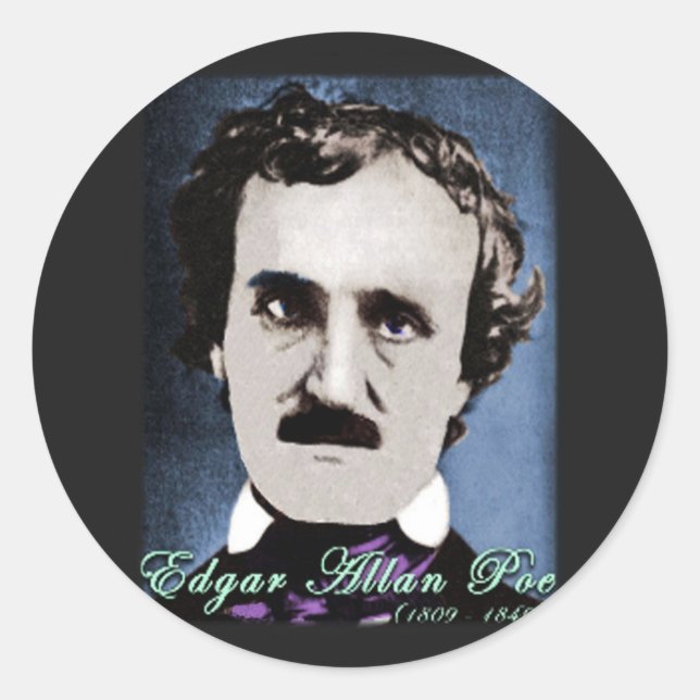 Edgar Allan Poe Classic Round Sticker (Front)