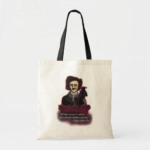 Edgar Allan Poe, Dark Academia Tote Bag