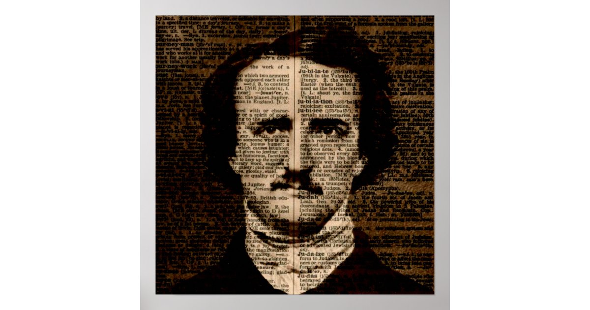Edgar Allan Poe Dictionary page Poster Zazzle