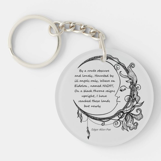  Edgar Allan Poe Dreamland Dream Poem  Keychain (Front)