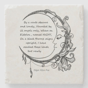 Edgar Allan Poe Dreamland Dream Poem Stone Coaster