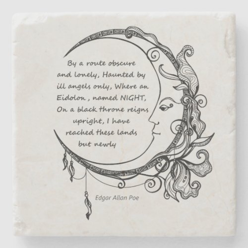  Edgar Allan Poe Dreamland Dream Poem  Stone Coaster