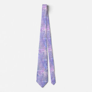 Edgar Allan Poe Dreamland Poem Mauve Purple Neck Tie