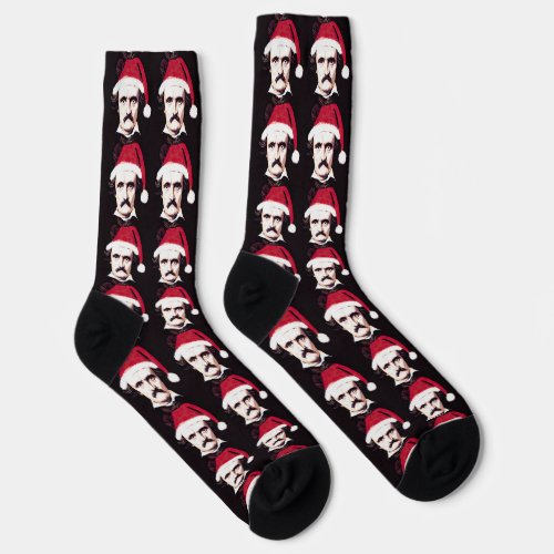 Edgar Allan Poe Goth Christmas Socks