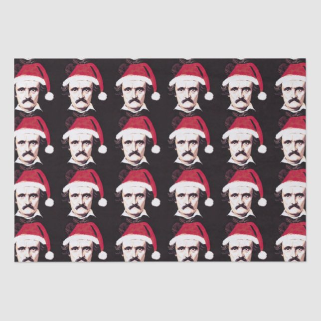 Edgar Allan Poe Goth Christmas Tissue Paper (Front)