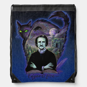 Edgar Allan Poe Gothic Drawstring Bag